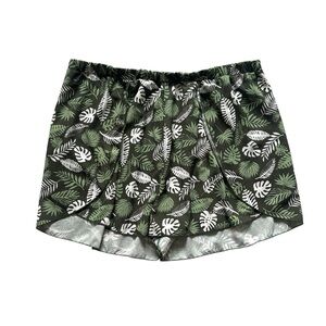 Luz Jeans Wearhouse Hawaii Monstera Print Shorts Green‎ Size 3XL
